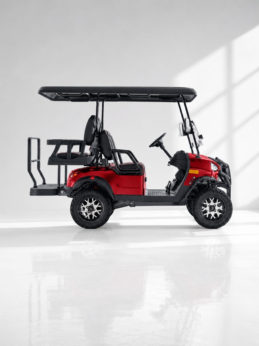 Kandi Kruiser 4P - Red electric golf cart main product view at Rider Outlets