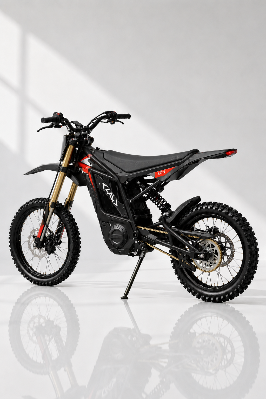 Claw Eon Long Range - Black electric dirt bike side profile view at Rider Outlets