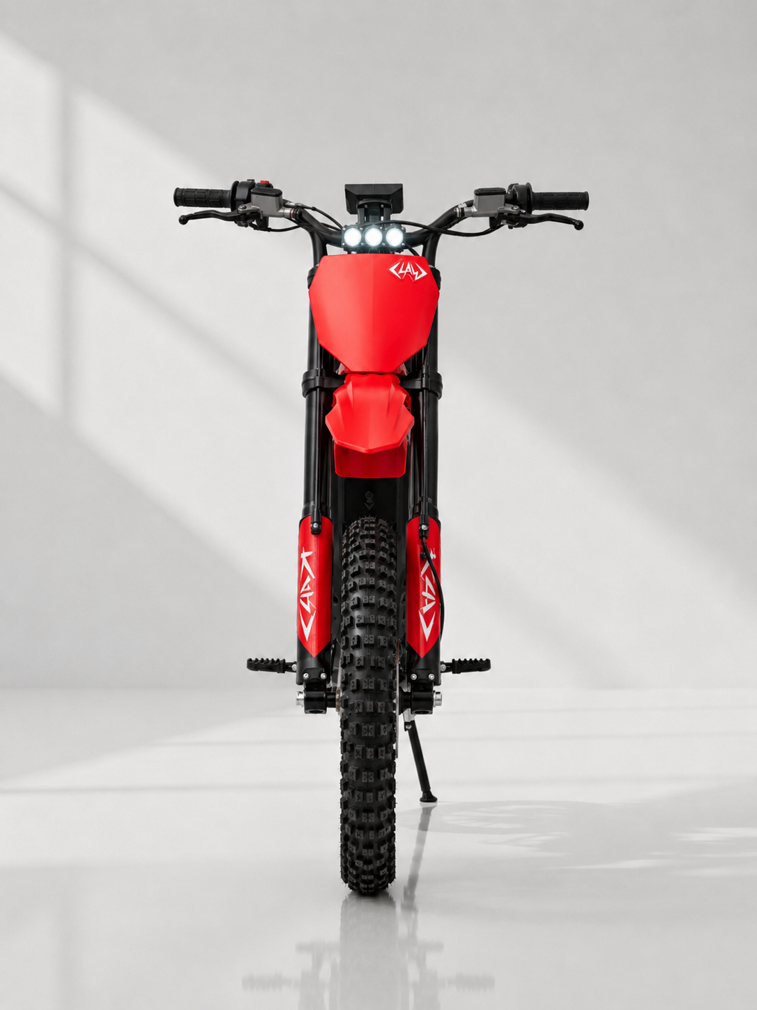 Claw Eon Ultra - Red electric dirt bike rear or detail view at Rider Outlets