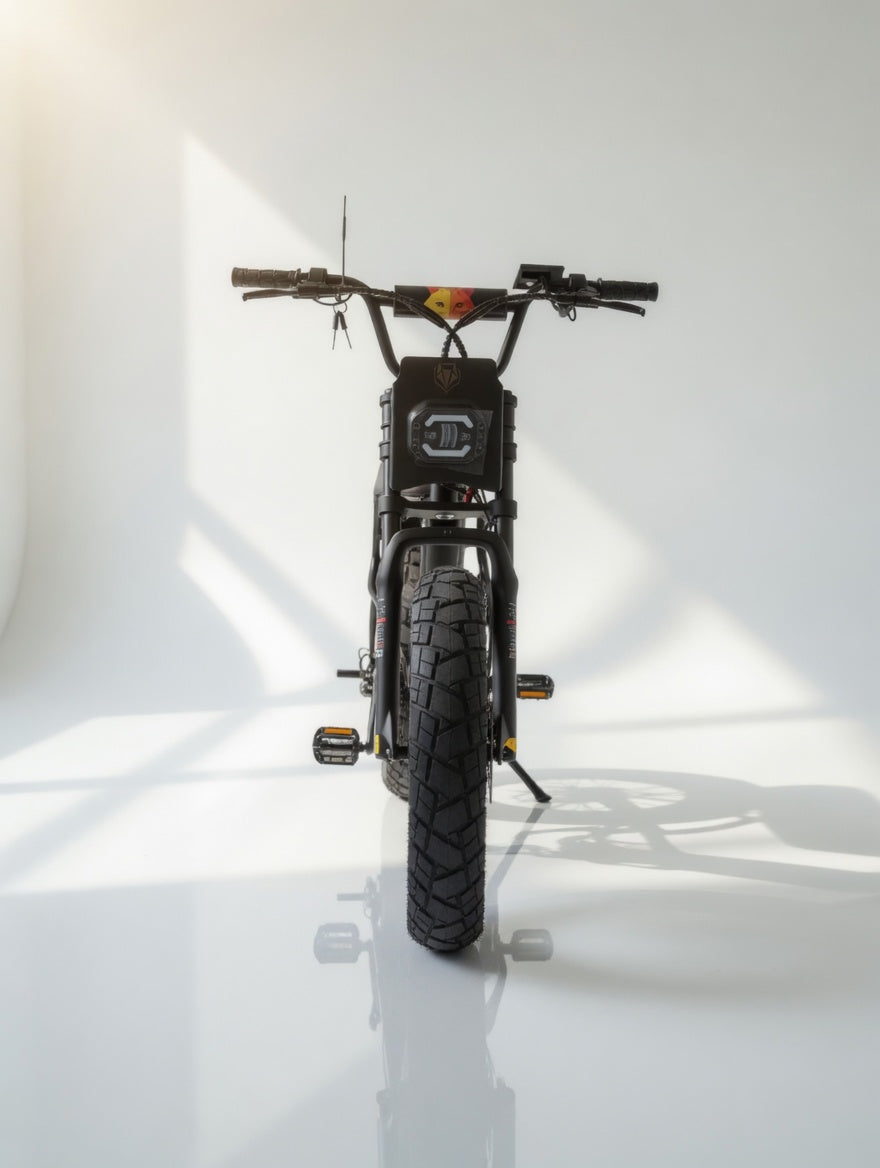 MacFox X7 Black electric bike front view
