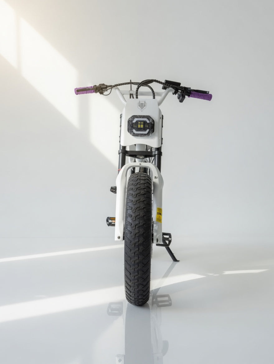 MacFox X1S x Bs.zay Purple electric bike front view