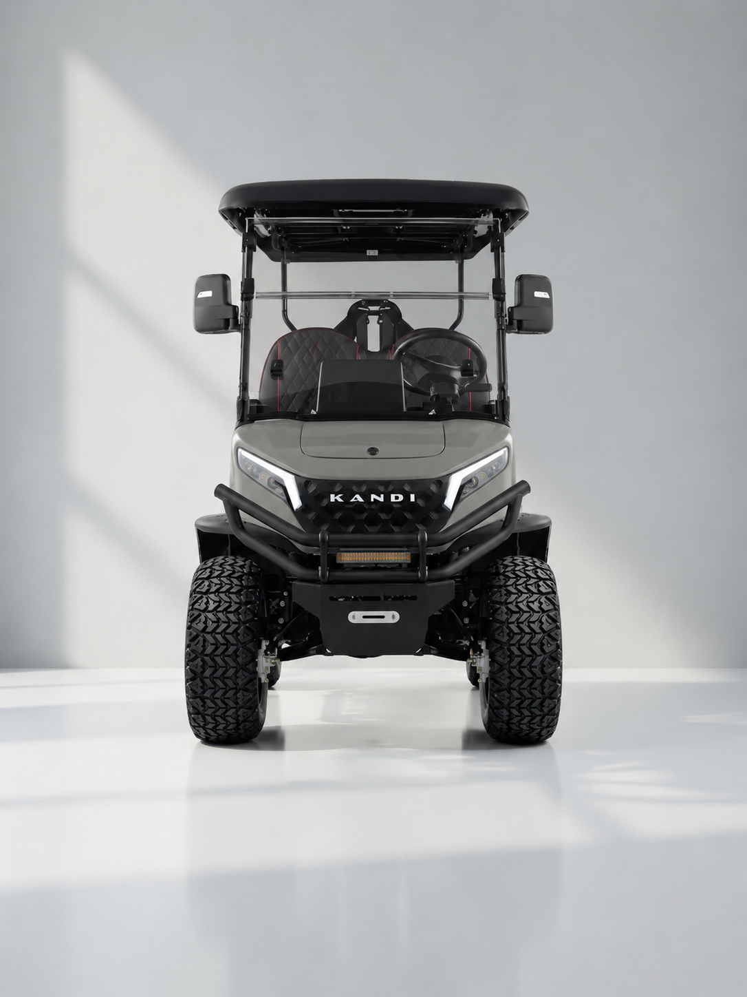 Kandi Kruiser 6Pro Gray electric golf cart front view