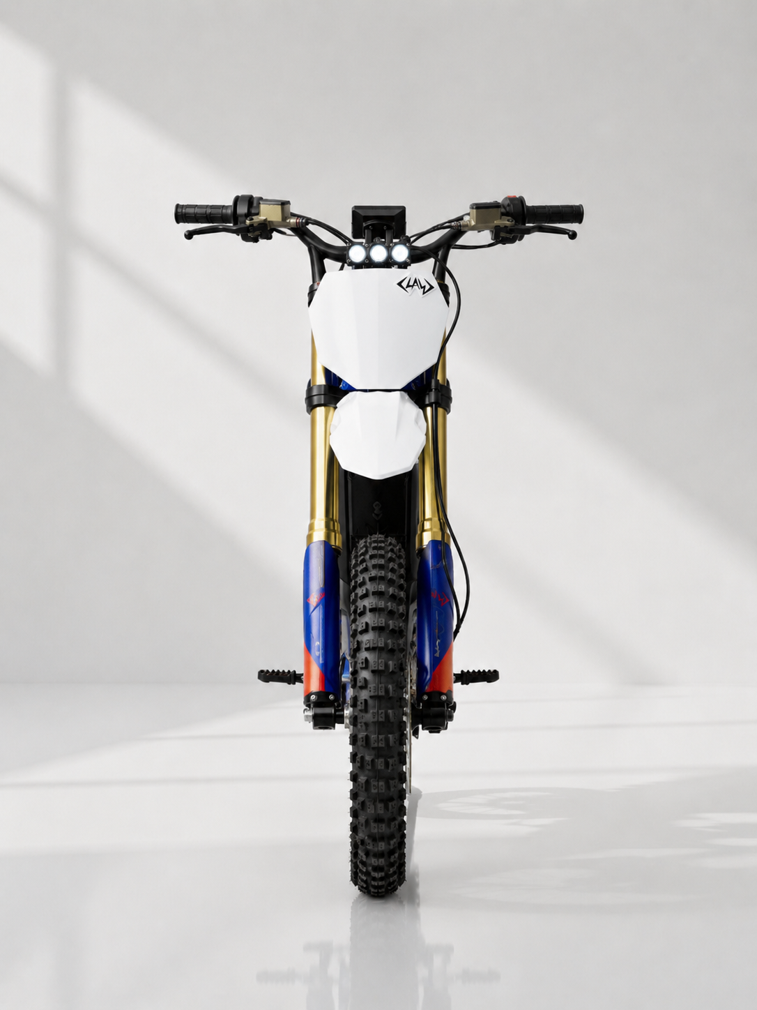 Claw Eon Long Range - Blue electric dirt bike rear or detail view at Rider Outlets