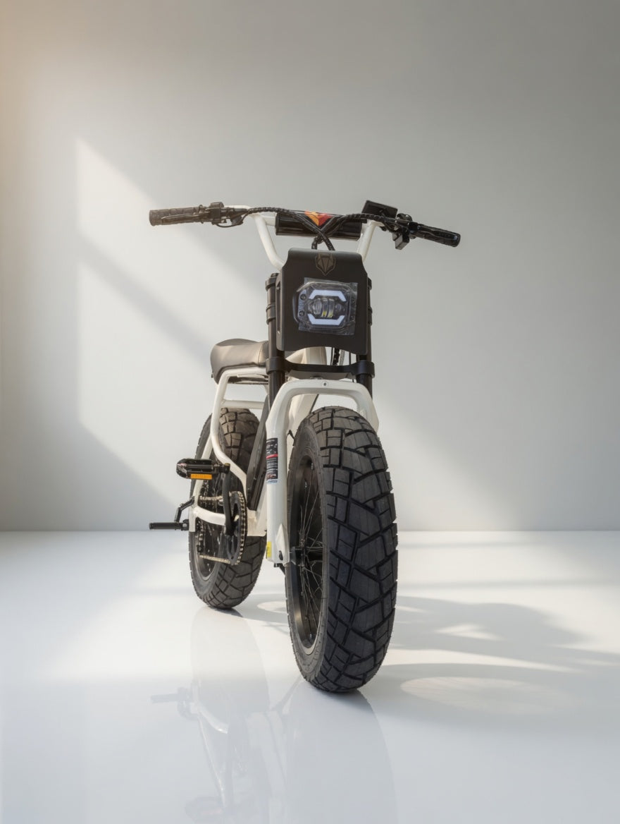 MacFox X7 Off White electric bike front view