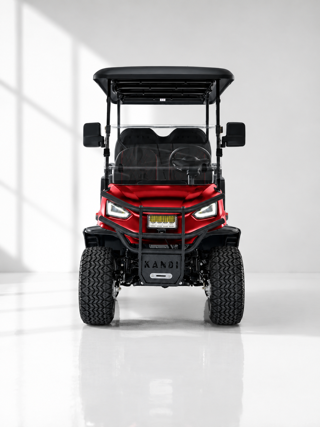 Kandi Kruiser 4P - Red electric golf cart rear or detail view at Rider Outlets