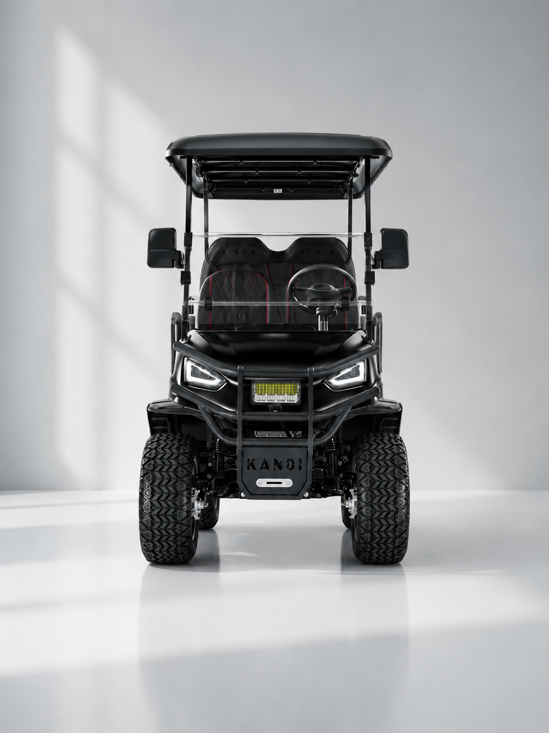 Kandi Kruiser 4P - Black electric golf cart rear or detail view at Rider Outlets