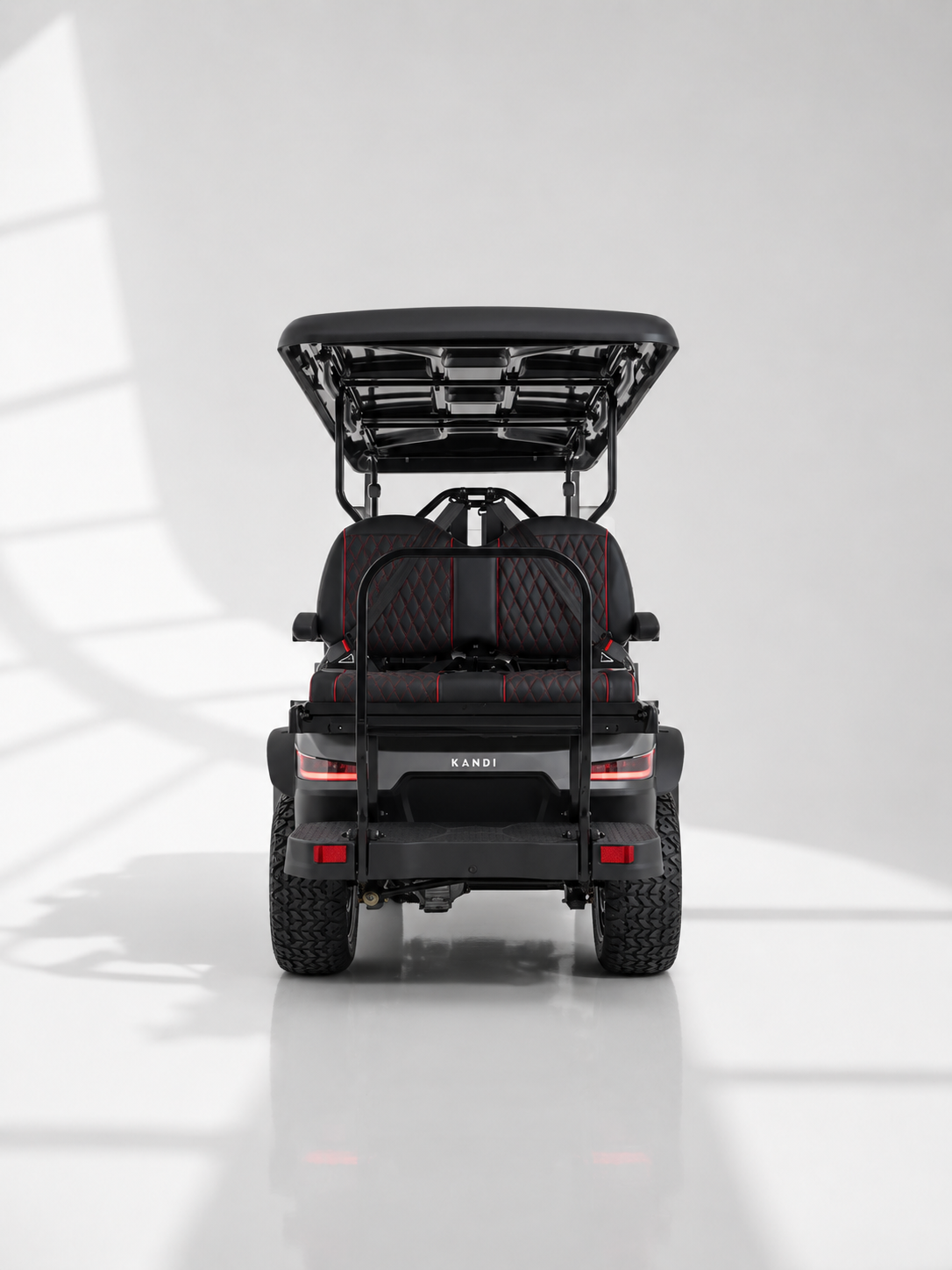 Kandi Kruiser 6Pro Gray electric golf cart rear view