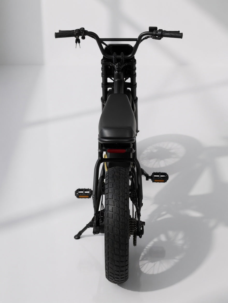 MacFox X7 Black electric bike rear view