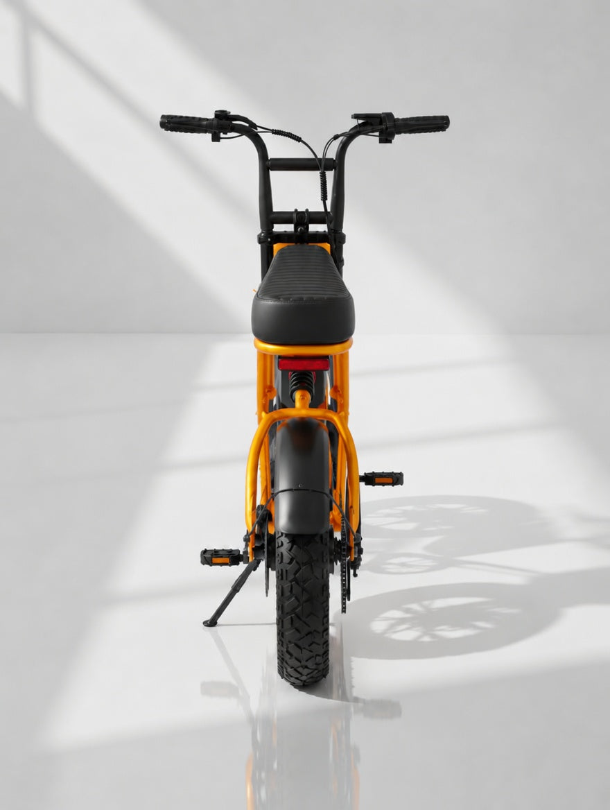 MEELOD T16 Orange electric bike rear view