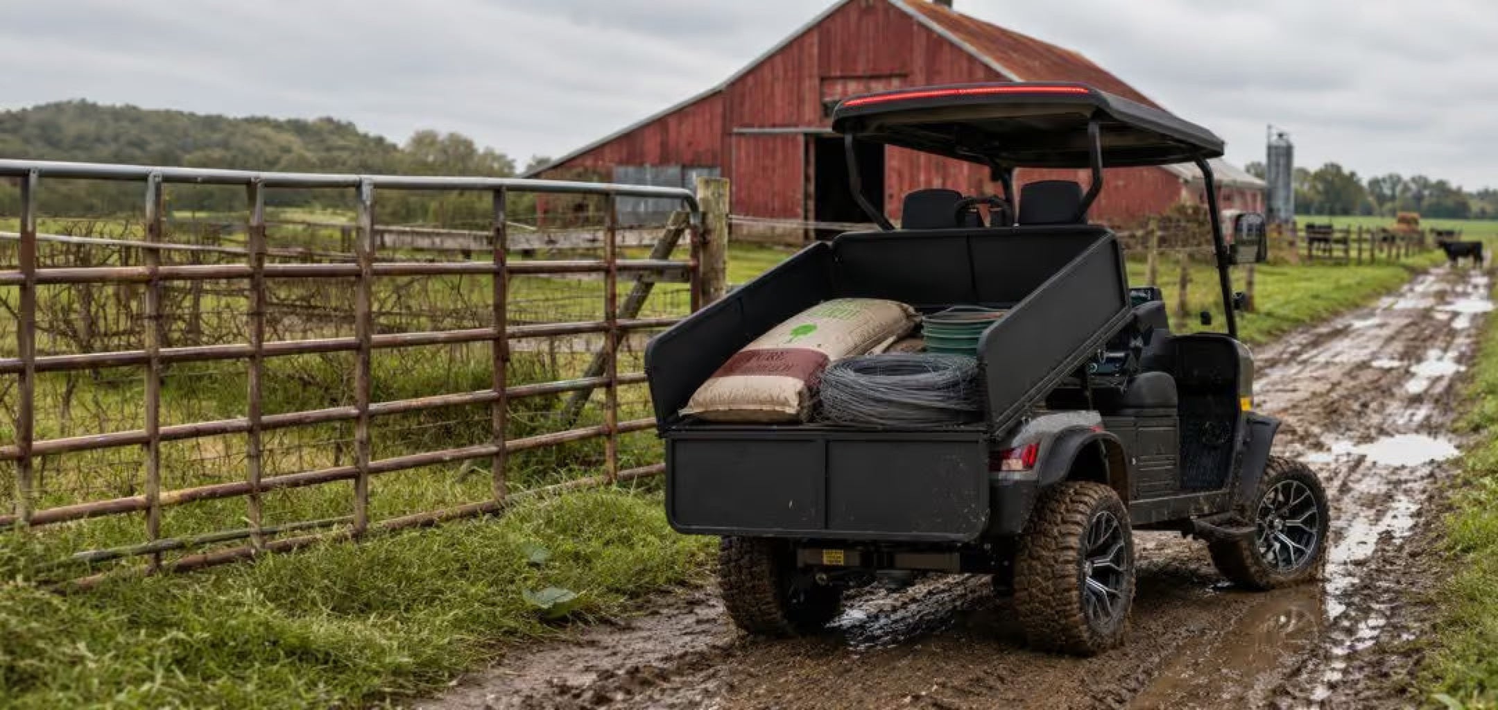 Beavrr electric utility vehicle working outdoors on a property
